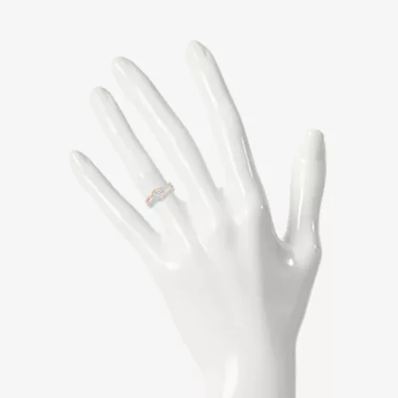 Love Lives Forever Womens 1/2 CT.T.W. Natural Diamond 10K Rose Gold Sterling Silver Bridal Set