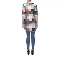 White Mark Womens Long Sleeve Tunic Top