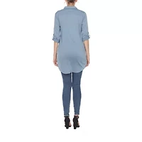 White Mark Womens Long Sleeve Tunic Top