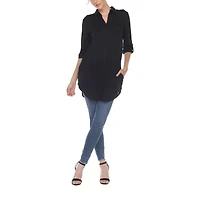 White Mark Womens Long Sleeve Tunic Top