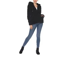 White Mark Womens Hooded Midweight Quilted Coat