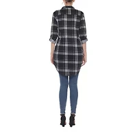 White Mark Womens Long Sleeve Roll Tab Regular Fit Button-Down Shirt
