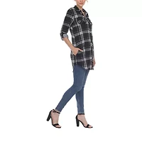 White Mark Womens Long Sleeve Roll Tab Regular Fit Button-Down Shirt