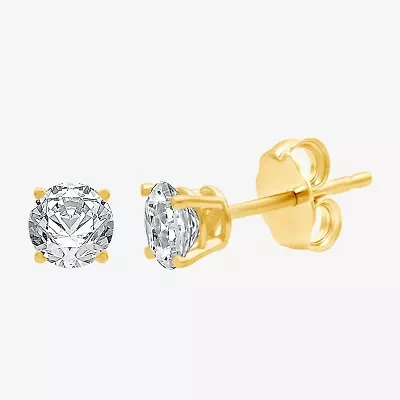 Ever Star 1 CT. T.W. Lab-Grown (G / SI1-SI2) Diamond 10K Gold Round Stud Earrings