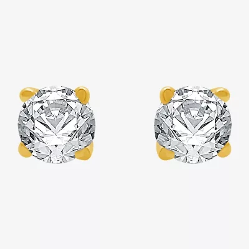 ( G/SI1-SI2 ) 1/4 CT. T.W. Lab-Grown Diamond 10K Gold Round Stud Earrings