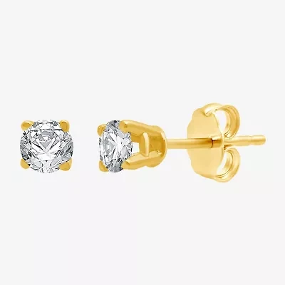 ( G/SI1-SI2 ) 1/4 CT. T.W. Lab-Grown Diamond 10K Gold Round Stud Earrings