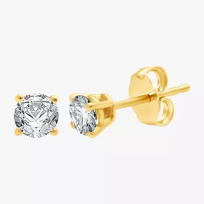 ( G/SI1-SI2 ) 3/8 CT. T.W. Lab-Grown Diamond 10K Gold Round Stud Earrings
