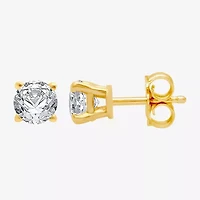 ( G/SI1-SI2 ) 3/8 CT. T.W. Lab-Grown Diamond 10K Gold Round Stud Earrings