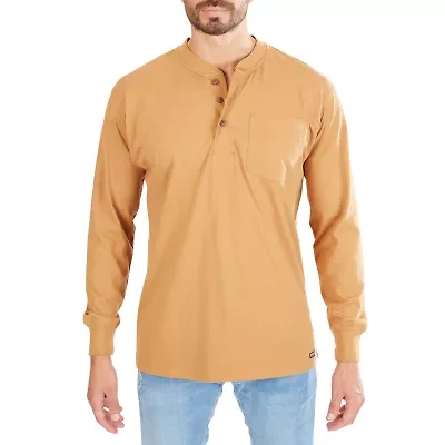 Smiths Workwear Mens Long Sleeve Regular Fit Henley Shirt