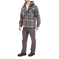 Smiths Workwear Sherpa Microfleece Mens Hooded Shirt Jacket
