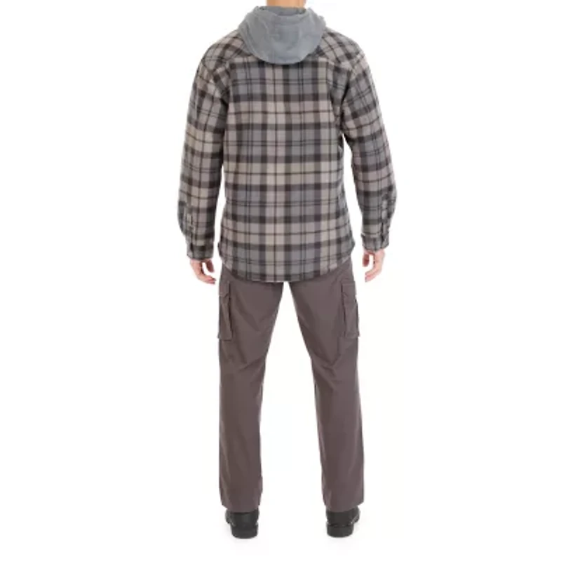Smiths Workwear Sherpa Microfleece Mens Hooded Shirt Jacket