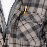 Smiths Workwear Sherpa Microfleece Mens Hooded Shirt Jacket