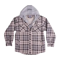 Smiths Workwear Sherpa Microfleece Mens Hooded Shirt Jacket