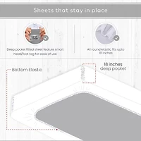 Purity Home Organic 100% Cotton Eco-Friendly & Breathable Sheet Set Pillowcases