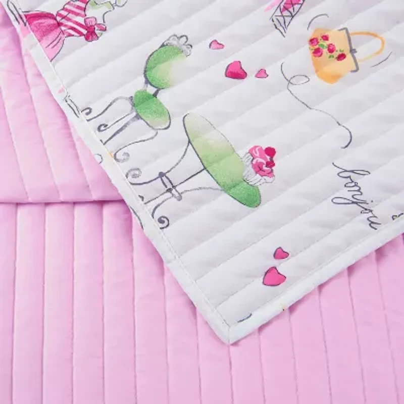 Urban Playground Pretty Paris Reversible Quilt Set