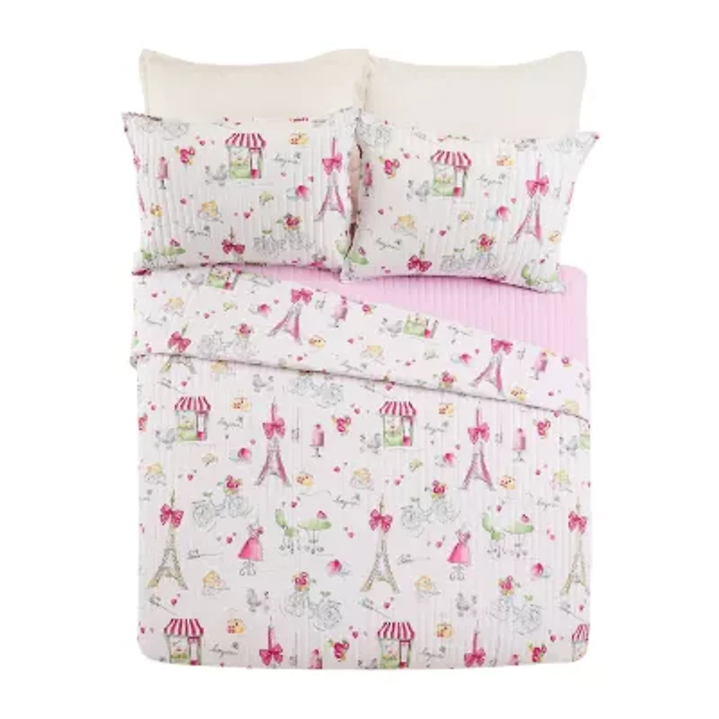 Urban Playground Pretty Paris Reversible Quilt Set