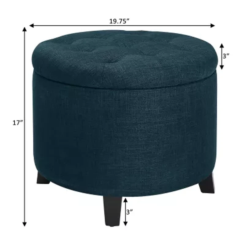 Designs4Comfort Round Ottoman