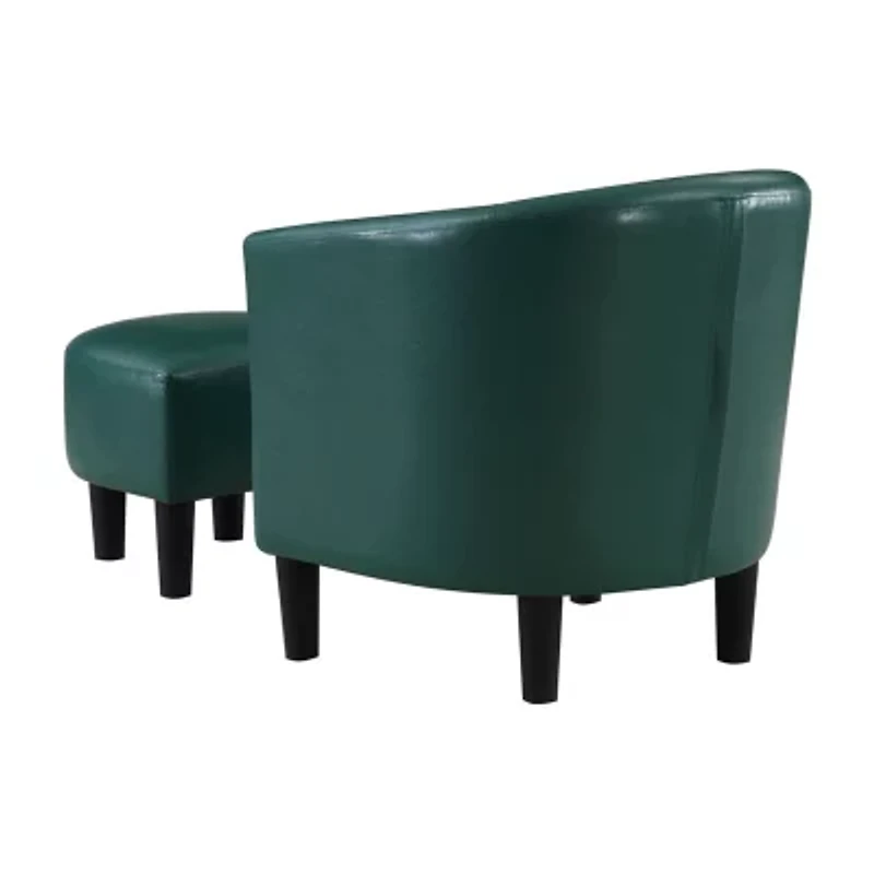 Take a Seat Churchill Accent Chair with Ottoman