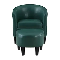 Take a Seat Churchill Accent Chair with Ottoman