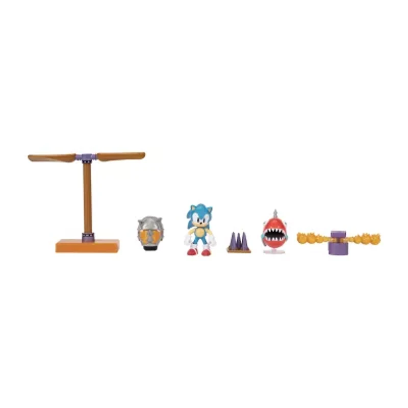 Sonic 2.5" Flying Battery Zone Diorama Set Toy Tool