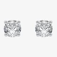 1/3 CT. T.W. Natural White Diamond 14K White Gold 3.4mm Round Stud Earrings
