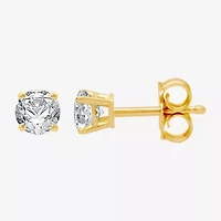 3/4 CT. T.W. Natural White Diamond 14K Gold 4.5mm Round Stud Earrings