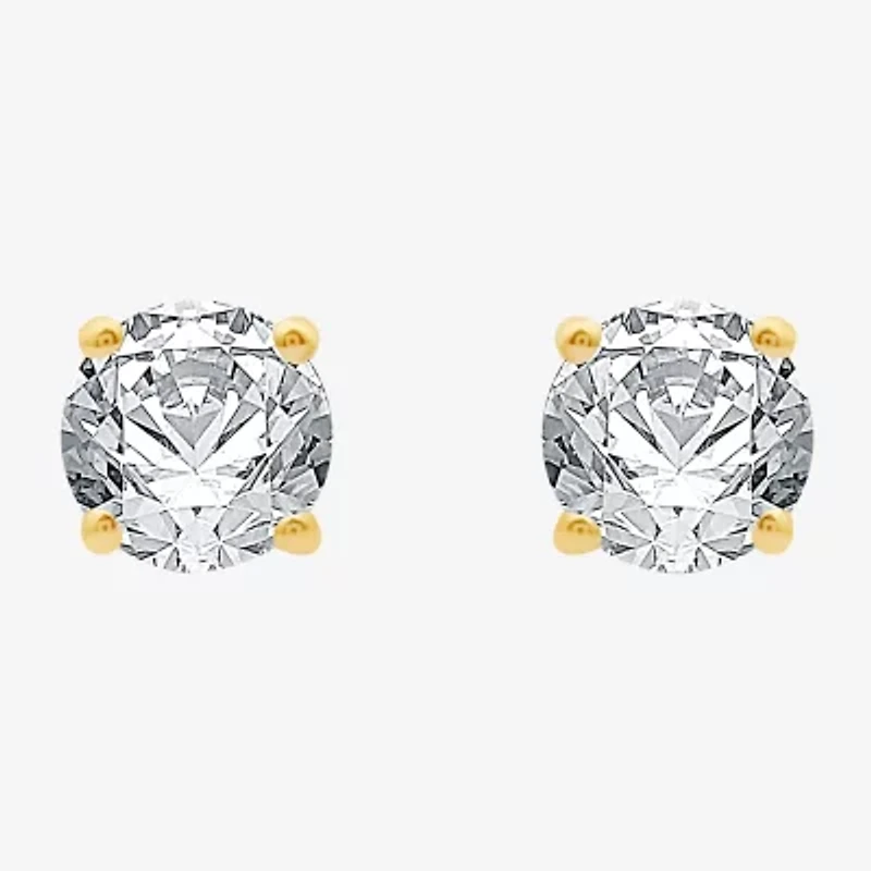 3/4 CT. T.W. Natural White Diamond 14K Gold 4.5mm Round Stud Earrings