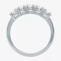 1 CT.T.W. Natural Diamond 10K White Gold 5-Stone Wedding Band