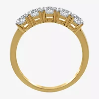 1 CT.T.W. Natural Diamond 10K Yellow Gold 5-Stone Wedding Band