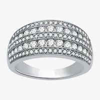 1 CT.T.W. Natural Diamond 10K White Gold Anniversary Ring