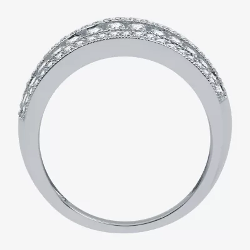 1 CT.T.W. Natural Diamond 10K White Gold Anniversary Ring