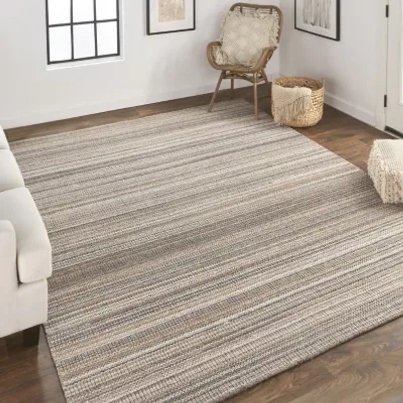 Weave And Wander Foxwood Solid Flatweave Indoor Rectangle Accent Rugs