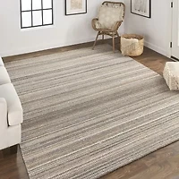 Weave And Wander Foxwood Solid Flatweave Indoor Rectangle Accent Rugs