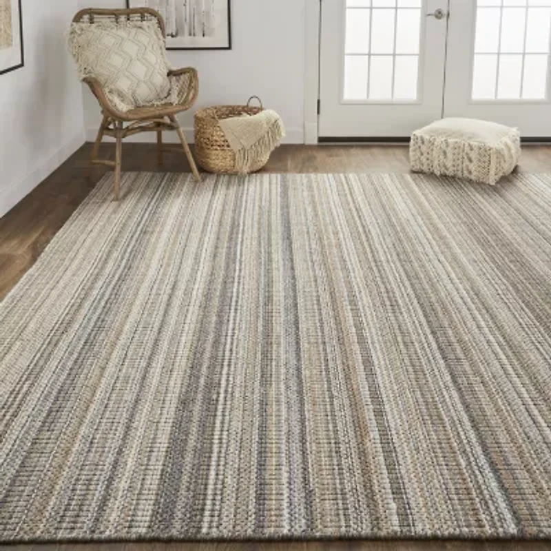 Weave And Wander Foxwood Solid Flatweave Indoor Rectangle Accent Rugs