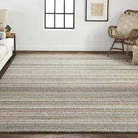 Weave And Wander Foxwood Solid Flatweave Indoor Rectangle Area Rugs