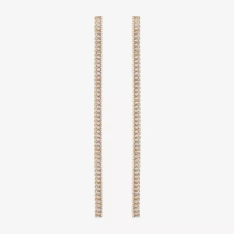 Bijoux Bar Gold Tone Linear Womens Glass Drop Earrings