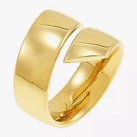 Hollow Womens 14K Gold Round Bypass  Cocktail Ring