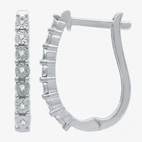 YES, PLEASE! 1/10 CT.T.W. Natural Diamond Hoop and Stud Earring Set in Sterling Silver