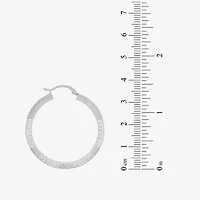 Womens 10K Gold 35mm Round Hoop Earrings