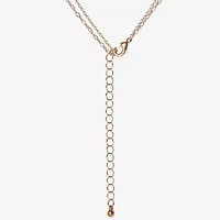 JS Jessica Simpson Gold Tone Womens Multi Color Glass 16 Inch Strand Necklace