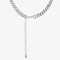 JS Jessica Simpson Silver Tone Womens Alloy Heart 16 Inch Pendant Necklace