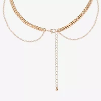 JS Jessica Simpson Gold Tone Womens Glass 16 Inch Strand Necklace