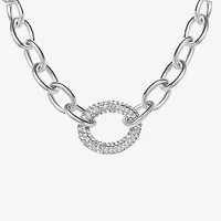 JS Jessica Simpson Silver Tone Womens Glass Alloy Butterfly 18 Inch Pendant Necklace