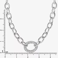 JS Jessica Simpson Silver Tone Womens Glass Alloy Butterfly 18 Inch Pendant Necklace