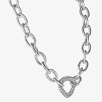 JS Jessica Simpson Silver Tone Womens Glass Alloy Butterfly 18 Inch Pendant Necklace
