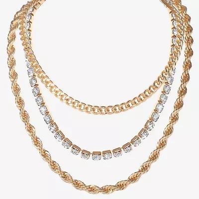 JS Jessica Simpson Gold Tone Womens 18 Inch Fashion Chain Necklace