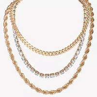JS Jessica Simpson Gold Tone Womens 18 Inch Fashion Chain Necklace