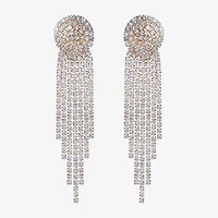 JS Jessica Simpson Gold Tone Womens Crystal Drop Earrings