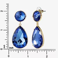 JS Jessica Simpson Gold Tone Womens Glass Drop Earrings