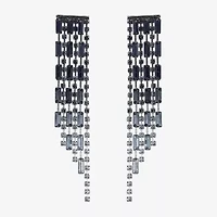 JS Jessica Simpson Silver Tone Womens Glass Drop Earrings